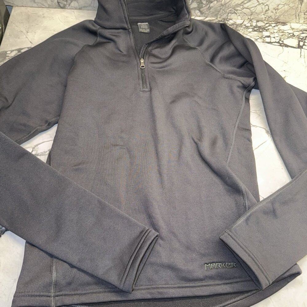 Marker Women’s Medium Black Fleece Pullover Half Zip Pro tective Snow Apparel